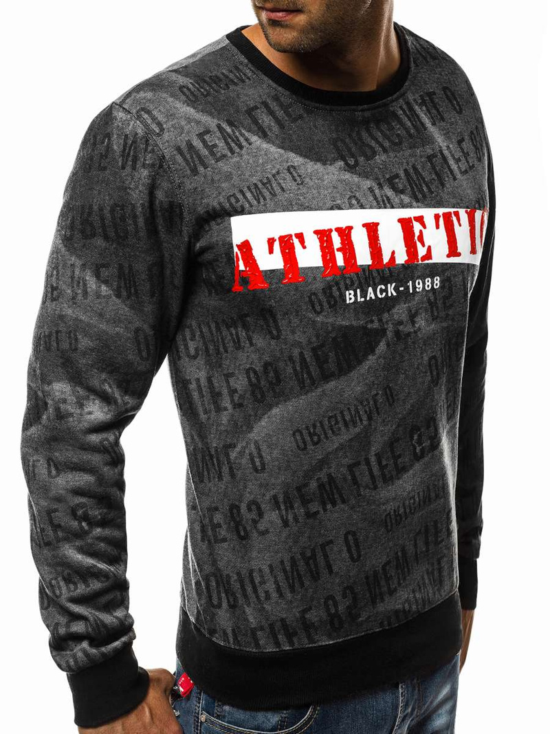 Grafitinis vyriškas džemperis OZONEE JS/DD236