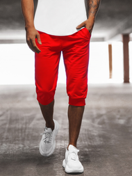 Raudoni vyriški sportiniai šortai OZONEE JS/XW07/18Z