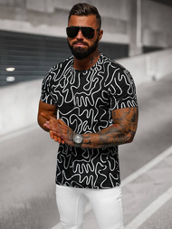 Juodi vyriški marškinėliai OZONEE JS/8T1198/3