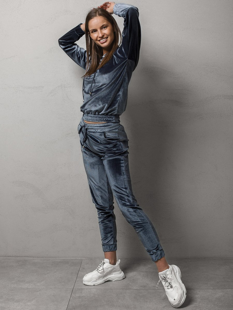 Grafitinis moteriškas sportinis dviejų dalių kostiumas OZONEE O/13120