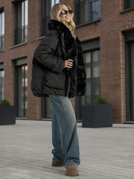 Juoda moteriška striukė OZONEE JS/16M9185/392