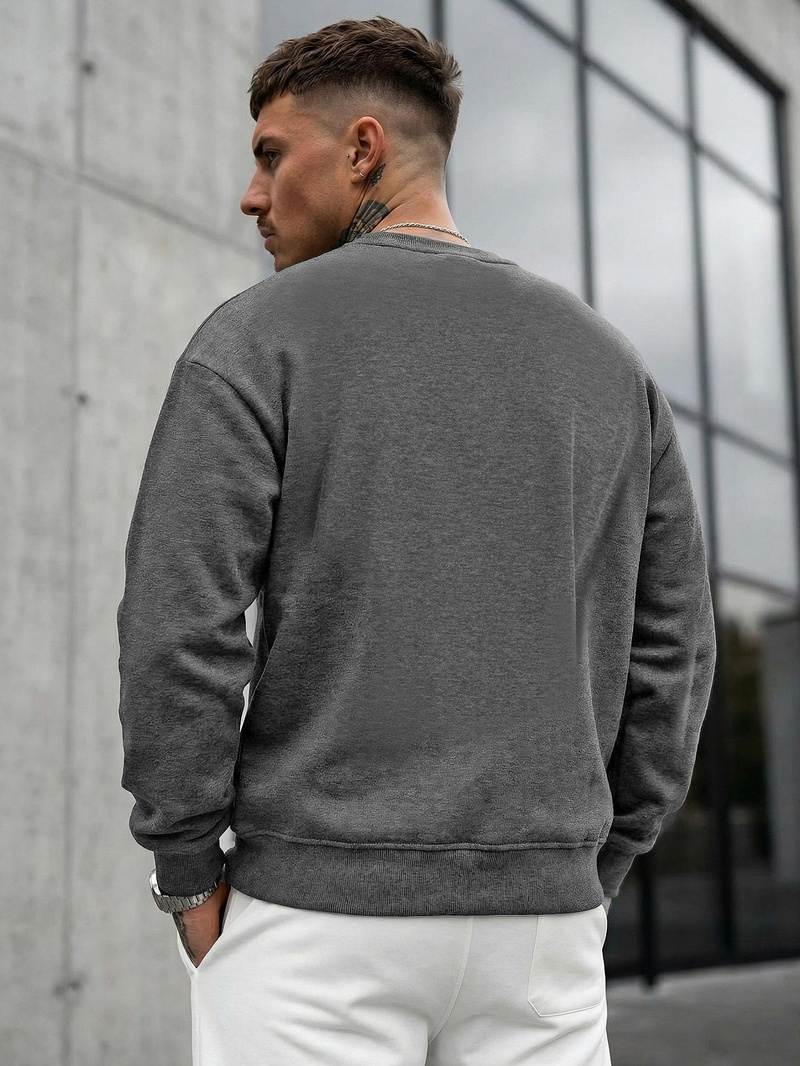 Grafitinis vyriškas džemperis OZONEE JS/8B1768/5