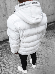 Balta vyriška žieminė striukė OZONEE N/7332