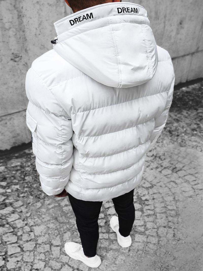 Balta vyriška žieminė striukė OZONEE N/7332