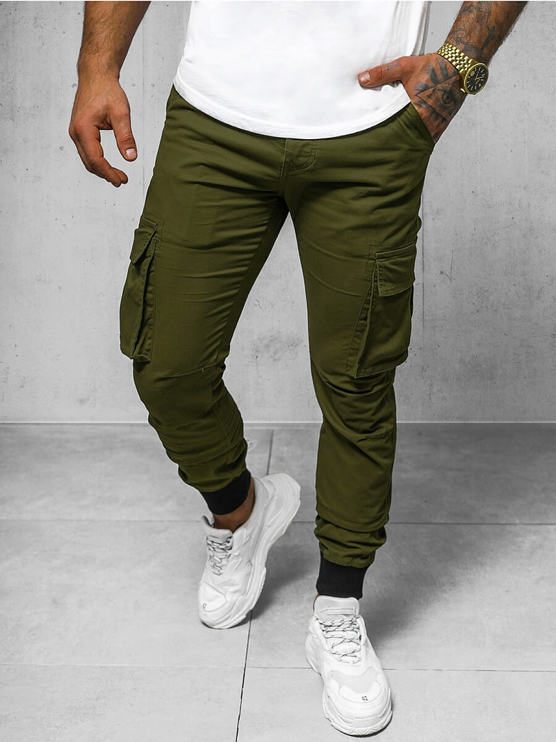 Žalios Vyriškos Cargo Jogger Kelnės OZONEE NB/MP0208MVZ