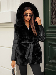 Juoda moteriška striukė OZONEE JS/11Z8090Z