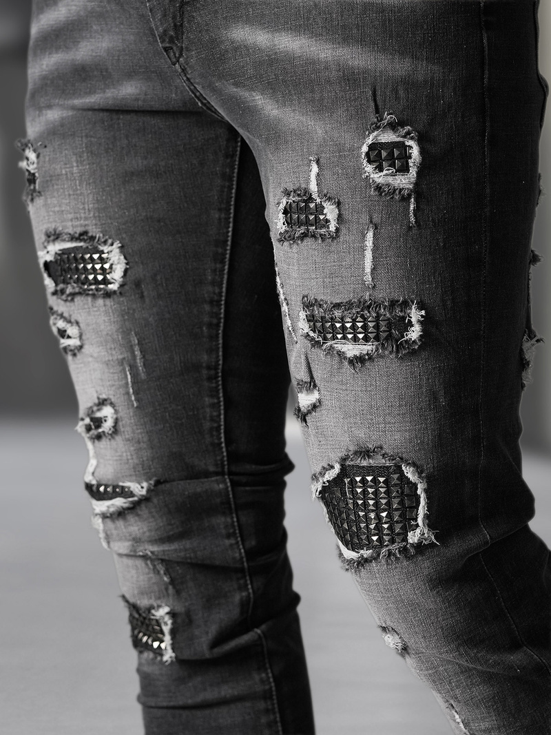 Juodai vyriški džinsai OZONEE NB/MP0152NZ