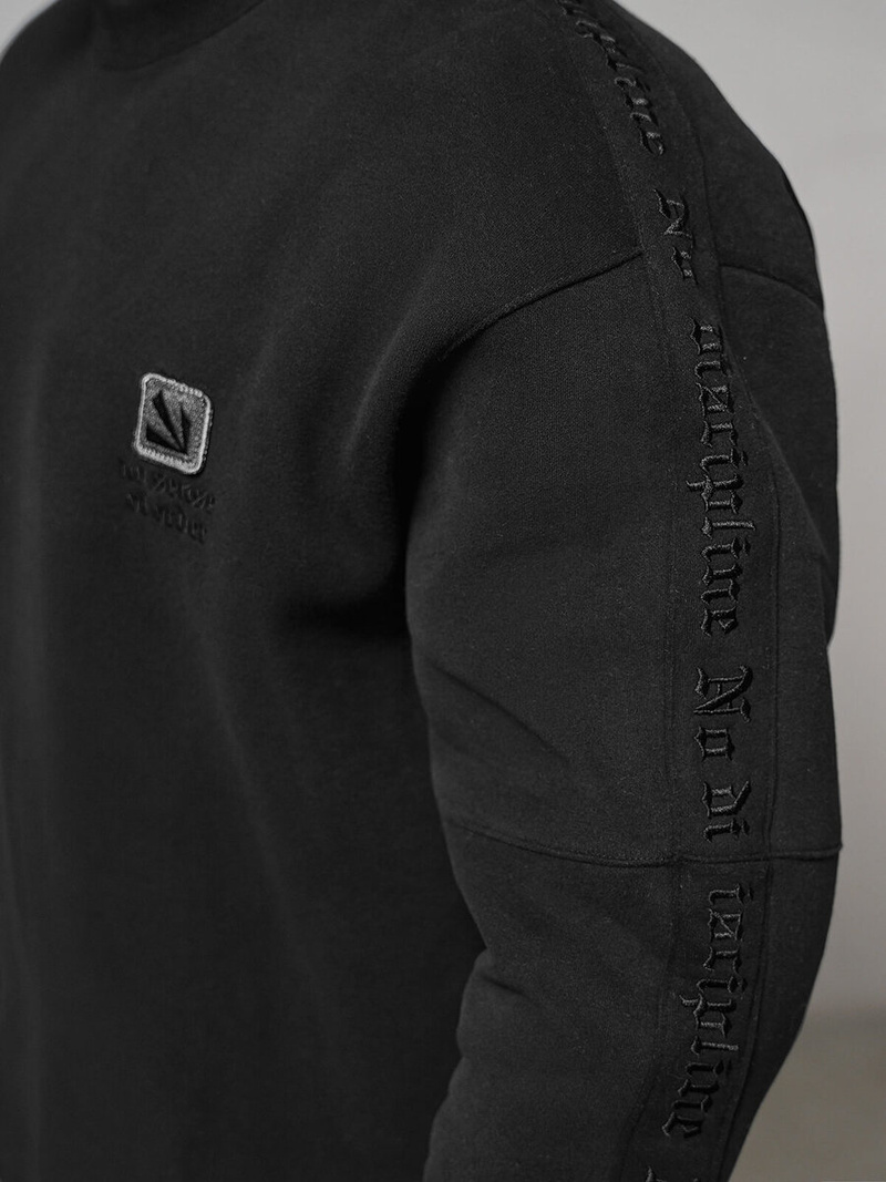 Juodas džemperis OZONEE O/SWE23049Z