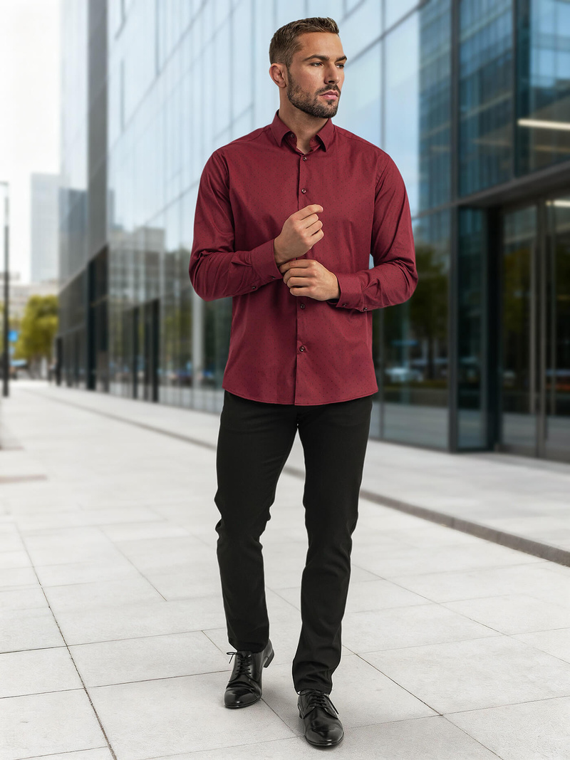 Bordinė vyriški marškiniai OZONEE V/V182