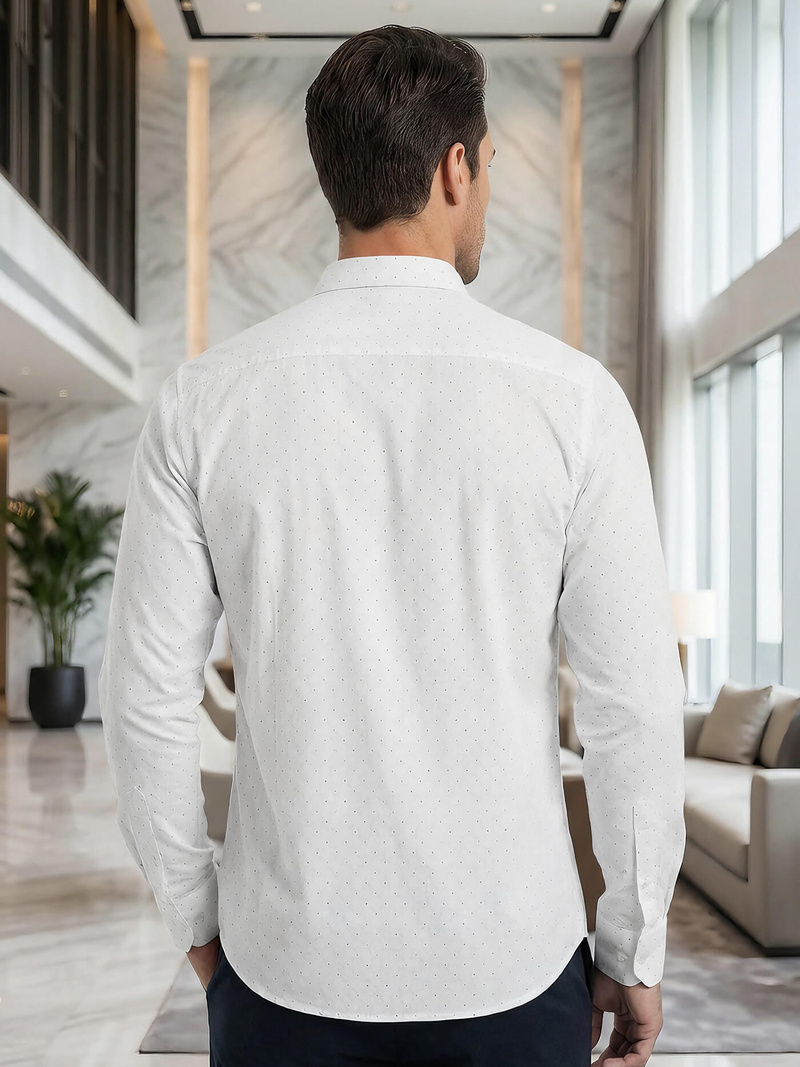 Balti vyriški marškiniai OZONEE V/V185Z