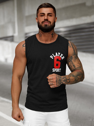 Juodi vyriški berankoviai marškinėliai OZONEE JS/8B1717/3Z