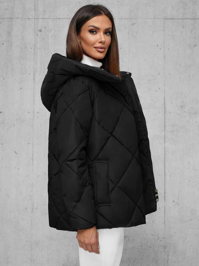 Juoda moteriška striukė OZONEE JS/5M3175/392Z