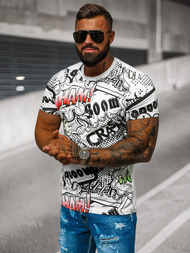 Baltas vyriški marškinėliai OZONEE O/T137/1