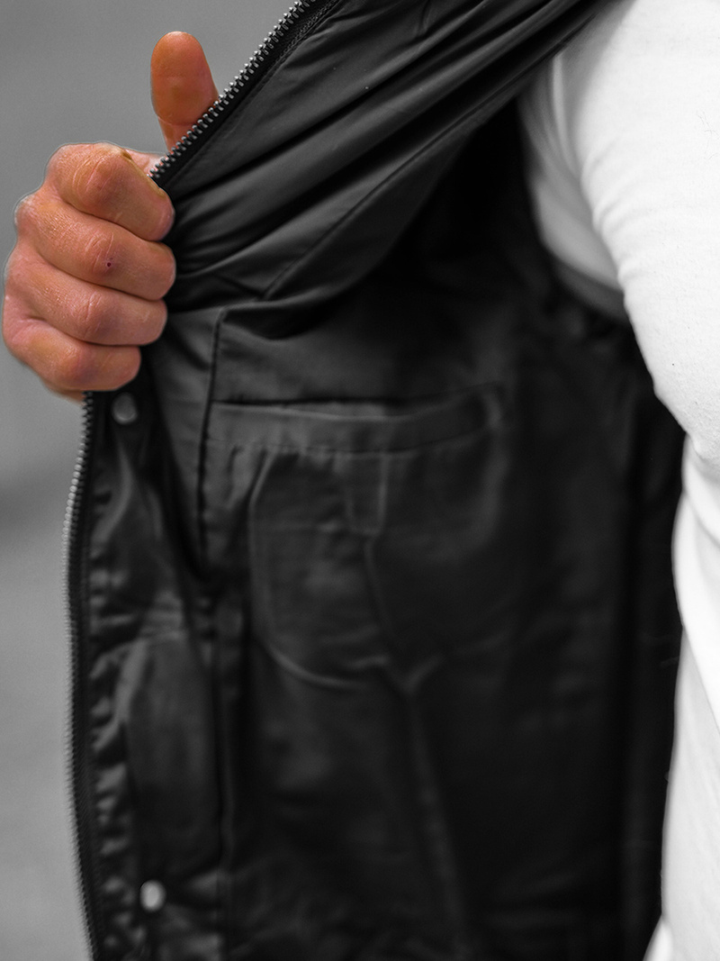 Juodi vyriška žieminė striukė OZONEE O/M799