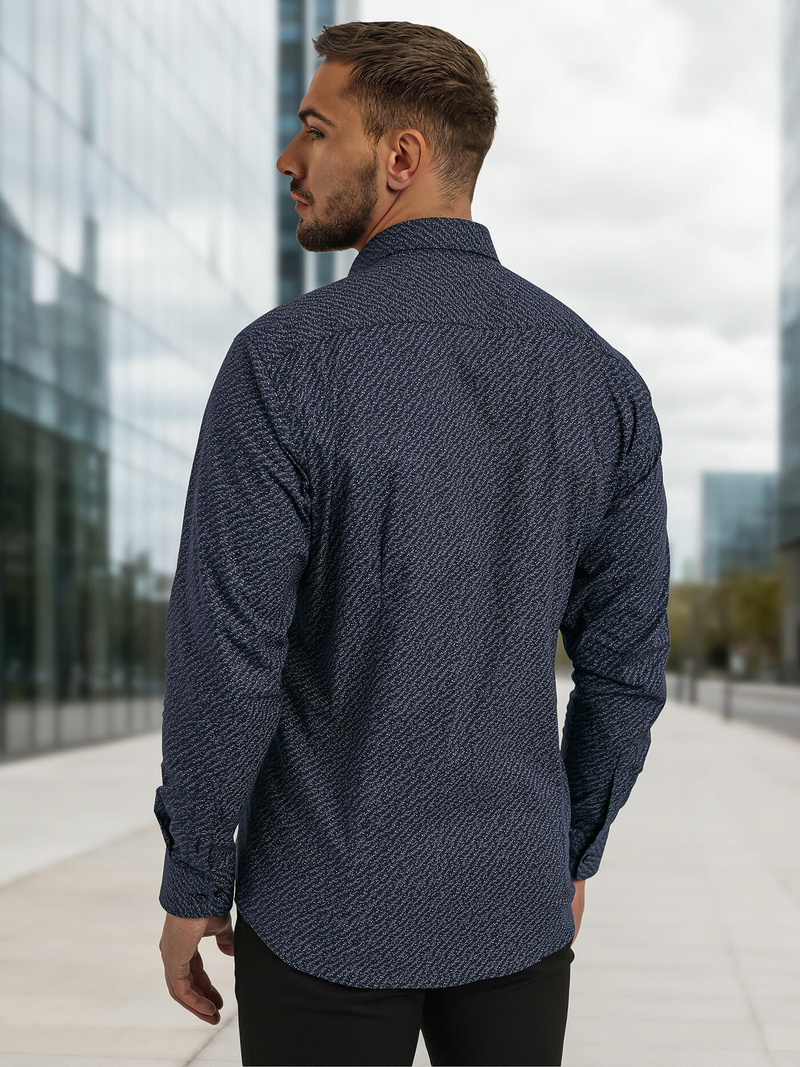 Granatinė vyriški marškiniai OZONEE V/V186