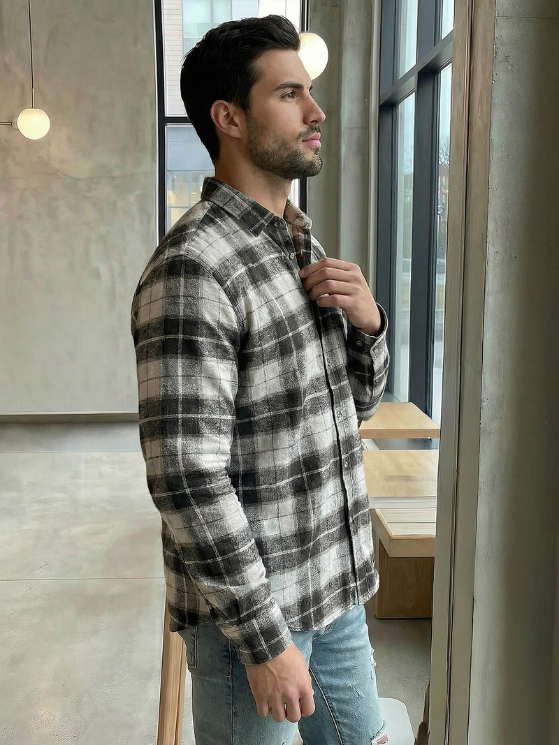 Pilka vyriški marškiniai OZONEE V/V172Z