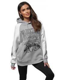 Pilka džemperis su gobtuvu OZONEE O/SWE23037Z