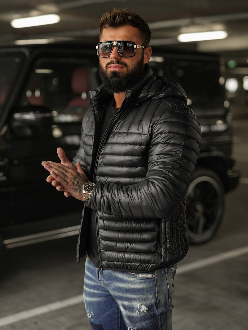 Juodi vyriška striukė OZONEE JS/16M9336/392BZ