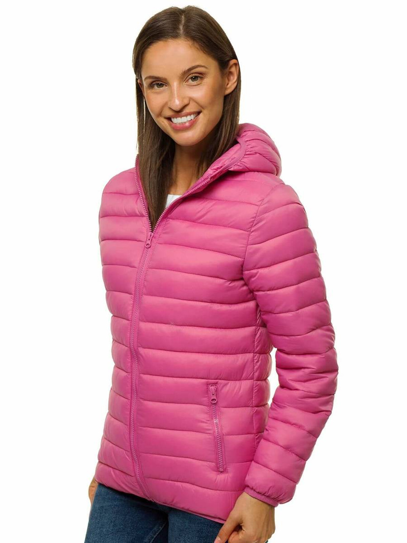 Šviesiai-Rožinė pavidalo lengva moteriška striukė OZONEE JS/M23036/42