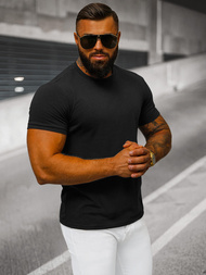 Juodi vyriški marškinėliai OZONEE JS/712005Z 