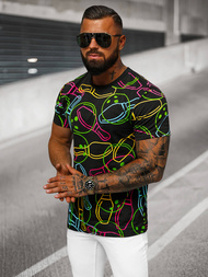 Juodi vyriški marškinėliai OZONEE O/T1272/3