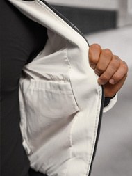 Balta vyriška odinė striukė OZONEE O/88120