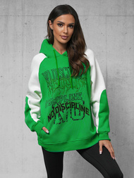 Žalia džemperis su gobtuvu OZONEE O/SWE23037Z