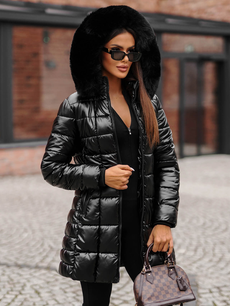 Juoda moteriška striukė OZONEE JS/16M9120/392Z