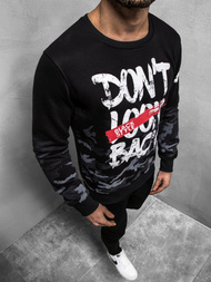 OZONEE JS/DD219Z Juodas vyriškas džemperis