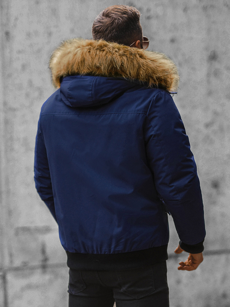 Granatinė vyriška žieminė striukė OZONEE JS/M2019/215