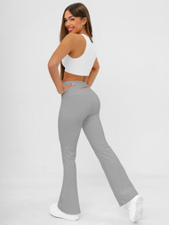 Pilki spalvos moteriškos tamprės plačiomis kojomis OZONEE JS/17K587/5