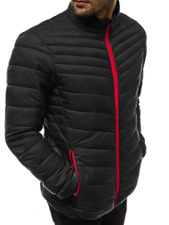 Pereinamojo laikotarpio juoda vyriška striukė OZONEE JB/JP1137