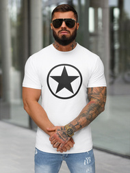 Baltas vyriški marškinėliai OZONEE NB/MT3151