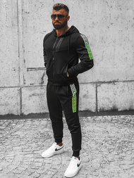 Juodas vyriškas sportinis kostiumas OZONEE JS/C8118