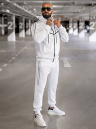 Baltas vyriškas sportinis kostiumas OZONEE JS/8C8117/1Z