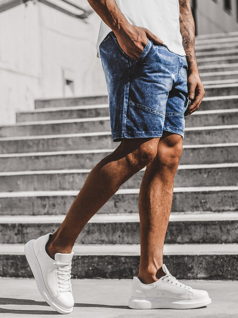 Mėlyni Vyriški džinso šortai OZONEE JS/KK116