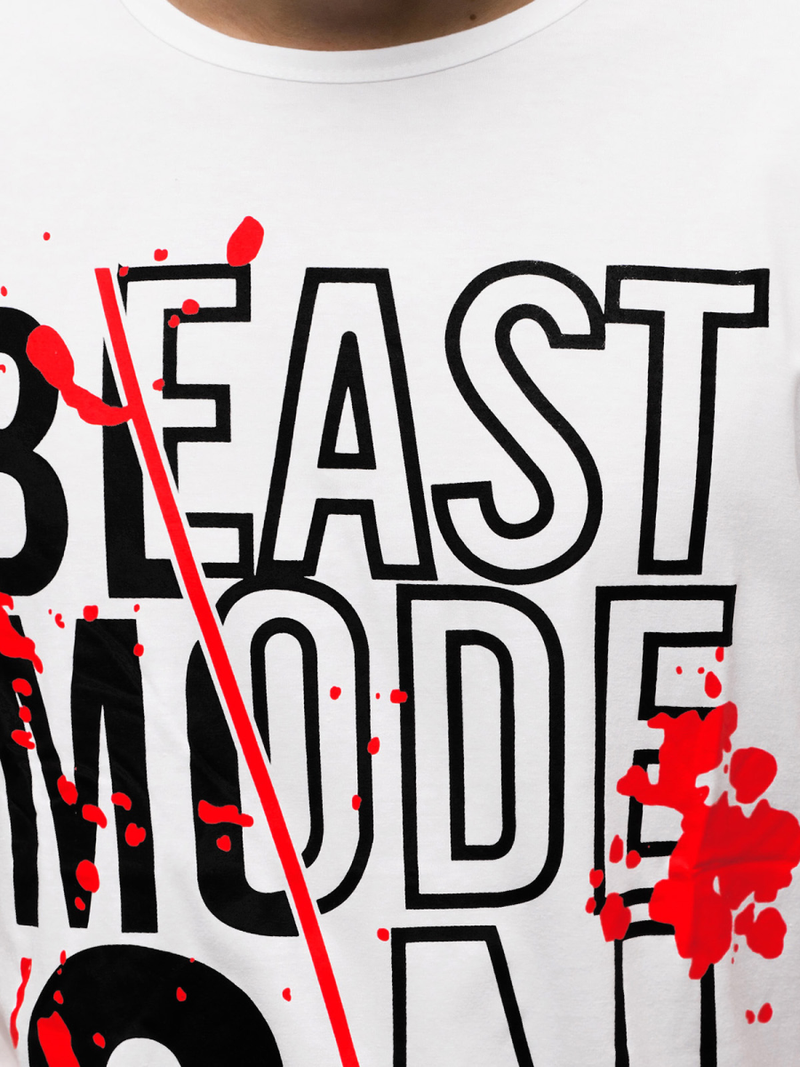 Balti vyriški marškinėliai OZONEE JS/KS1949Z