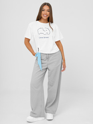 Baltai-mėlynas moteriški marškinėliai OZONEE JS/RJ77247