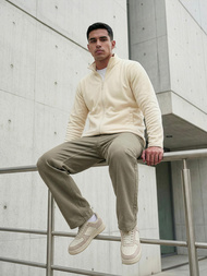 Ecru vyriškas džemperis OZONEE JS/HH016/1