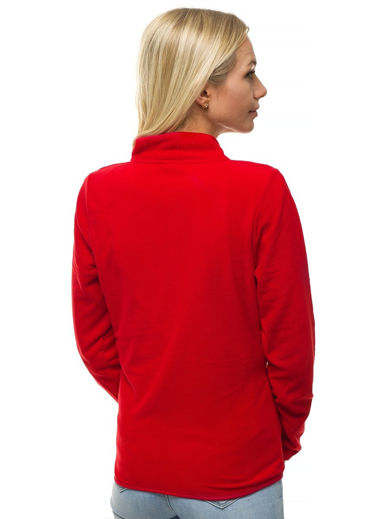 Raudona moteriškas džemperis su užtrauktuku OZONEE JS/HH015/5