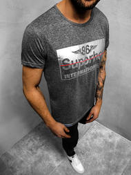 Juodi vyriški marškinėliai OZONEE JS/KS2056Z