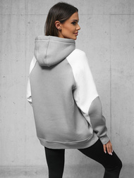 Pilka džemperis su gobtuvu OZONEE O/SWE23027