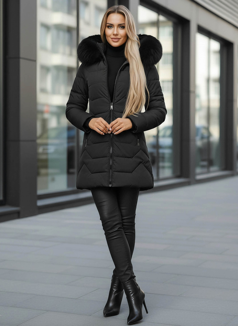 Juoda moteriška striukė OZONEE JS/16M9121/392Z