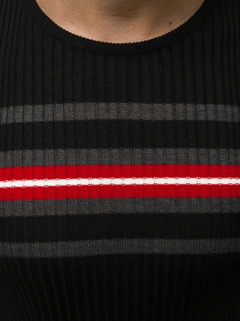 Juoda vyriška palaidinė trumpomis rankovėmis OZONEE L/2296Z