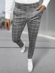 Tamsiai-grafitinės vyriškos chino kelnės OZONEE DJ/5522Z