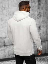 Ecru vyriškas džemperis su gobtuvu OZONEE O/TB2273