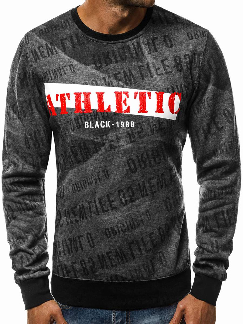 Grafitinis vyriškas džemperis OZONEE JS/DD236