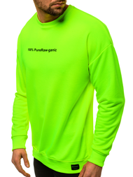 Žaliai-Neoninis vyriškas džemperis OZONEE MACH/3149