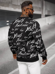 Juodas vyriškas džemperis OZONEE JS/8B1189/3