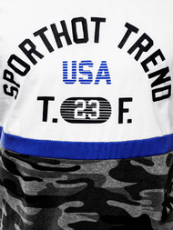 Balti vyriški marškinėliai OZONEE JS/SS10983